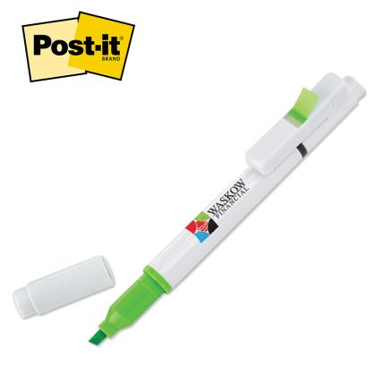 3M Post-it&reg; Custom Printed Highlighter + Pen with Flags