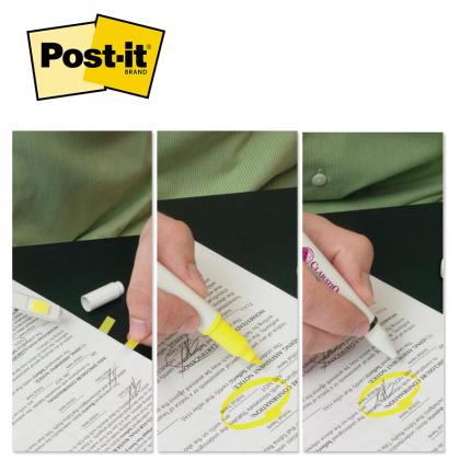 3M Post-it&reg; Custom Printed Highlighter + Pen with Flags