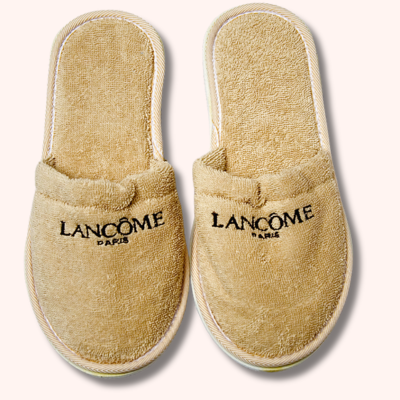 Terry Towelling Embroidered Slippers – Pvc Eva Base