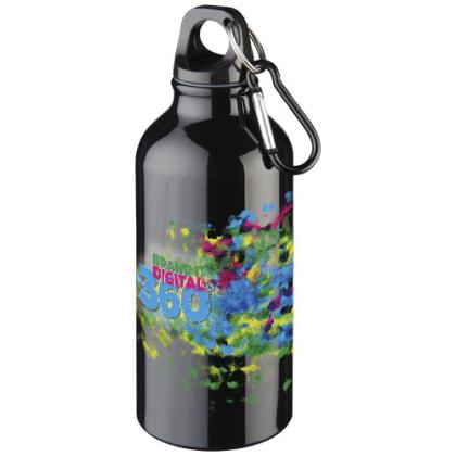 Oregon 400 ml aluminium water bottle with carabiner