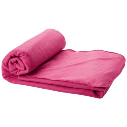 Huggy fleece plaid blanket with carry pouch 150x120 cm