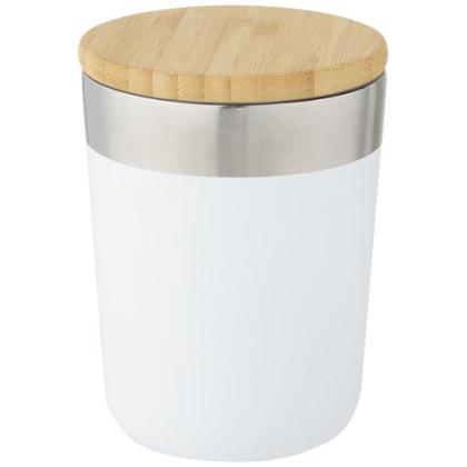 Lagan 330 ml copper vacuum insulated stainless steel tumbler with bamboo lid