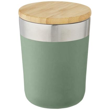 Lagan 330 ml copper vacuum insulated stainless steel tumbler with bamboo lid