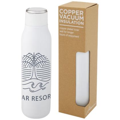 Marka 600 ml copper vacuum insulated bottle with metal loop