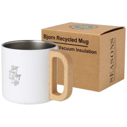 Bjorn 360 ml RCS certified recycled stainless steel mug with copper vacuum insulation
