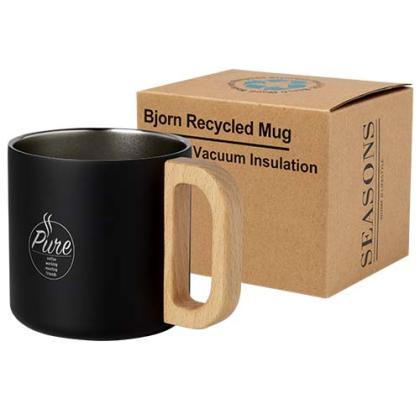 Bjorn 360 ml RCS certified recycled stainless steel mug with copper vacuum insulation