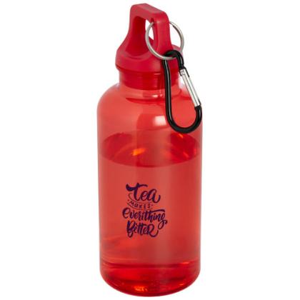 Oregon 400 ml RCS certified recycled plastic water bottle with carabiner