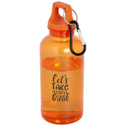 Oregon 400 ml RCS certified recycled plastic water bottle with carabiner