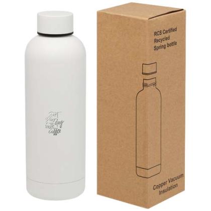 Spring 500 ml RCS certified recycled stainless steel copper vacuum insulated bottle