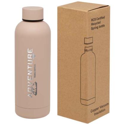 Spring 500 ml RCS certified recycled stainless steel copper vacuum insulated bottle