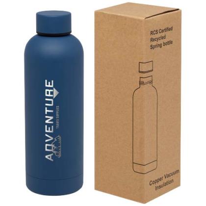 Spring 500 ml RCS certified recycled stainless steel copper vacuum insulated bottle