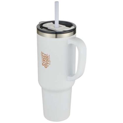 Sydney 1200 ml double wall RCS certified copper vacuum insulated tumbler with straw