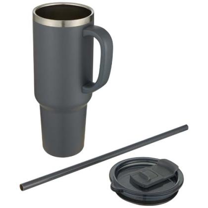 Sydney 1200 ml double wall RCS certified copper vacuum insulated tumbler with straw