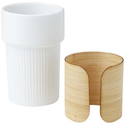 Fika 340 ml tumbler with bamboo sleeve Fika 340 ml tumbler with bamboo sleeve