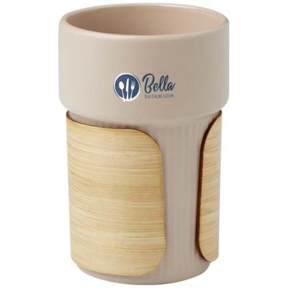 Fika 340 ml tumbler with bamboo sleeve