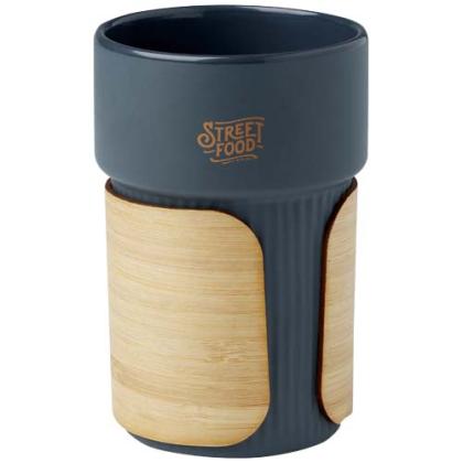 Fika 340 ml tumbler with bamboo sleeve
