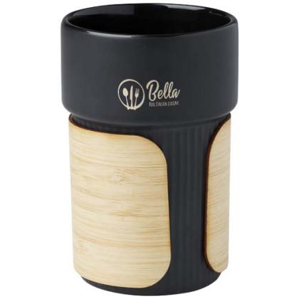Fika 340 ml tumbler with bamboo sleeve