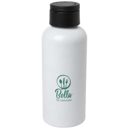 Trinity 600 ml RCS certified recycled aluminium water bottle with RPET lid