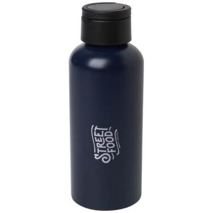 Trinity 600 ml RCS certified recycled aluminium water bottle with RPET lid