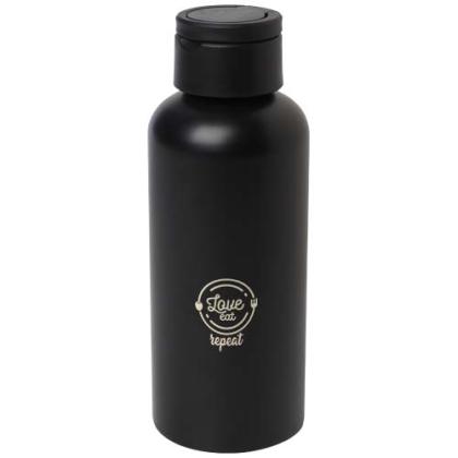 Trinity 600 ml RCS certified recycled aluminium water bottle with RPET lid