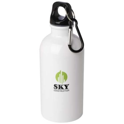 Oregon 400 ml RCS certified single wall stainless steel water bottle with carabiner