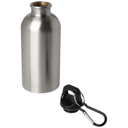 Oregon 400 ml RCS certified single wall stainless steel water bottle with carabiner