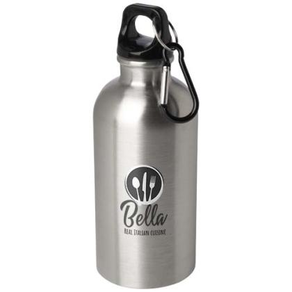 Oregon 400 ml RCS certified single wall stainless steel water bottle with carabiner