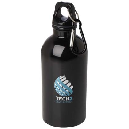 Oregon 400 ml RCS certified single wall stainless steel water bottle with carabiner