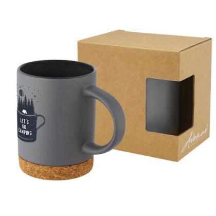 Neiva 425 ml ceramic mug with cork base