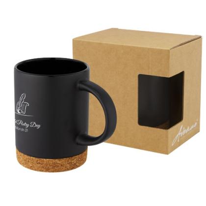 Neiva 425 ml ceramic mug with cork base