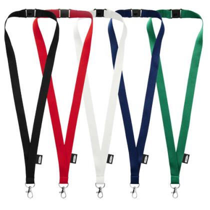 Tom recycled PET lanyard with breakaway closure