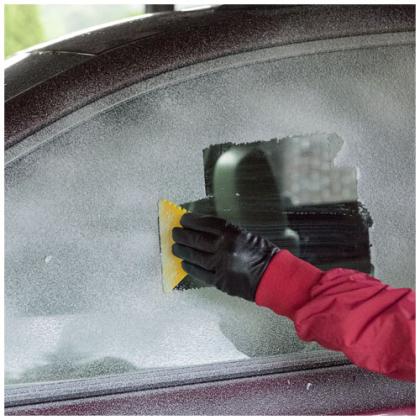 Frosty triangular recycled plastic ice scraper