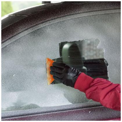Frosty triangular recycled plastic ice scraper