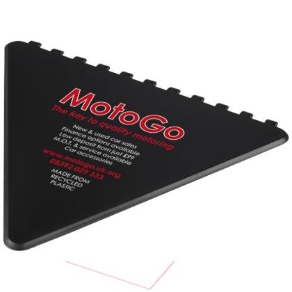 Frosty triangular recycled plastic ice scraper