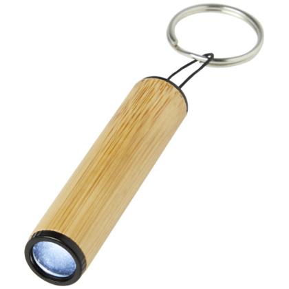 Cane bamboo key ring with light