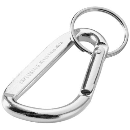 Timor RCS recycled aluminium carabiner keychain