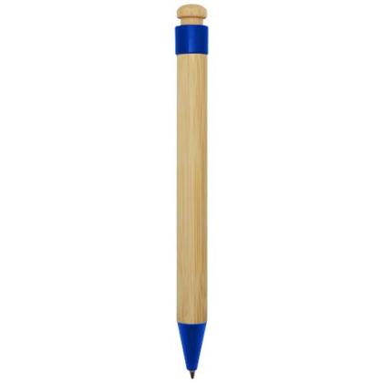 Rattan bamboo and recycled plastic ballpoint pen (black ink)