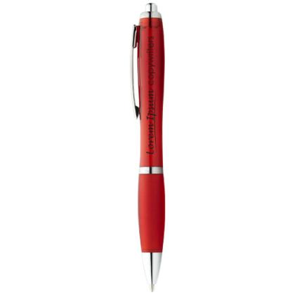 Nash ballpoint pen with coloured barrel and grip (black ink)