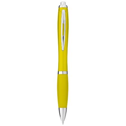 Nash ballpoint pen with coloured barrel and grip (black ink)