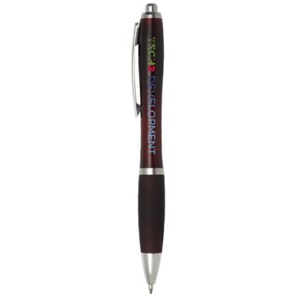 Nash ballpoint pen with coloured barrel and grip (black ink)