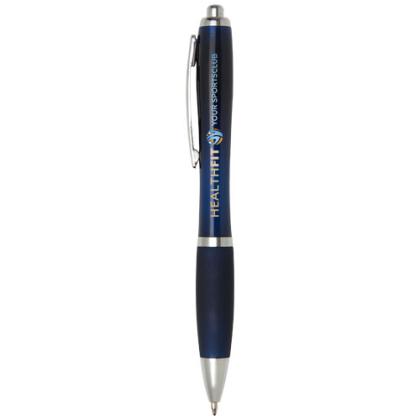 Nash ballpoint pen with coloured barrel and grip (black ink)
