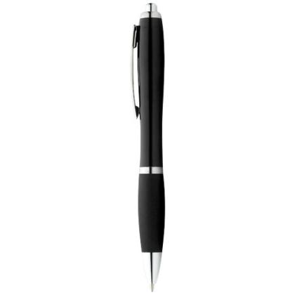 Nash ballpoint pen with coloured barrel and grip (black ink)