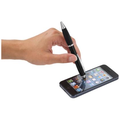 Nash coloured stylus ballpoint pen with black grip (blue ink)