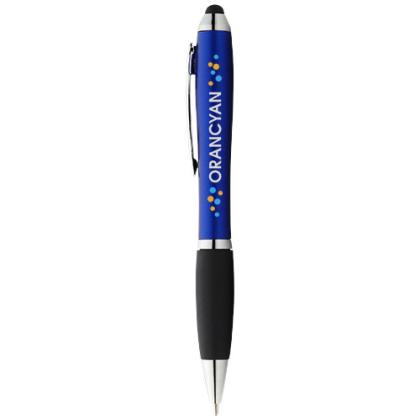 Nash coloured stylus ballpoint pen with black grip (blue ink)