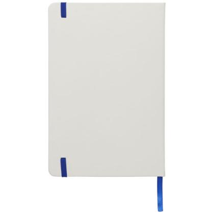 Spectrum A5 white notebook with coloured strap