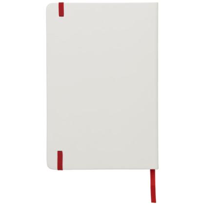 Spectrum A5 white notebook with coloured strap