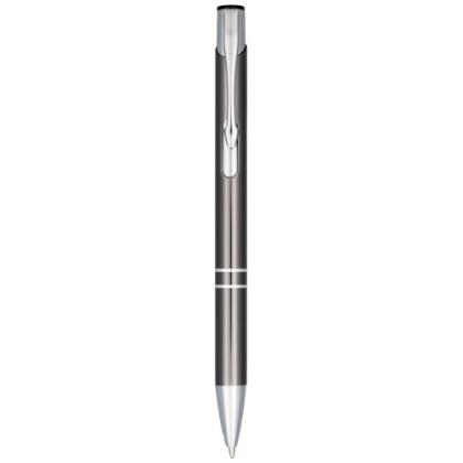 Moneta anodized aluminium click ballpoint pen (blue ink)