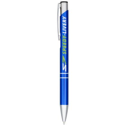Moneta anodized aluminium click ballpoint pen (blue ink)