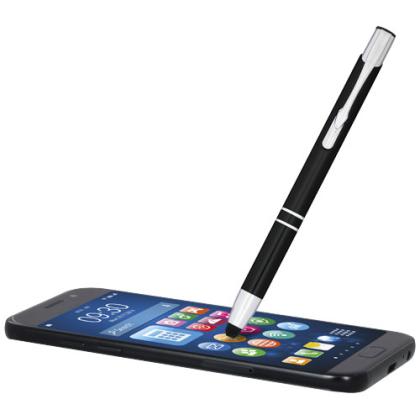 Moneta anodized aluminium click stylus ballpoint pen (blue ink)