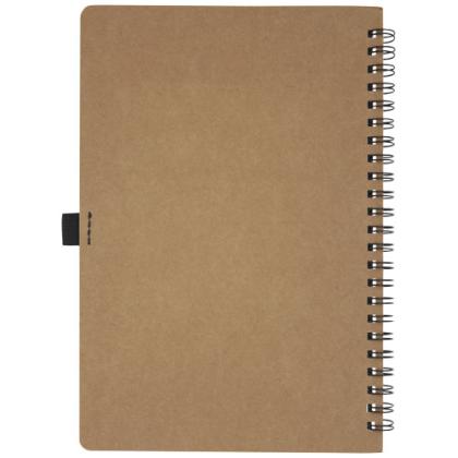 Cobble A5 wire-o recycled cardboard notebook with stone paper